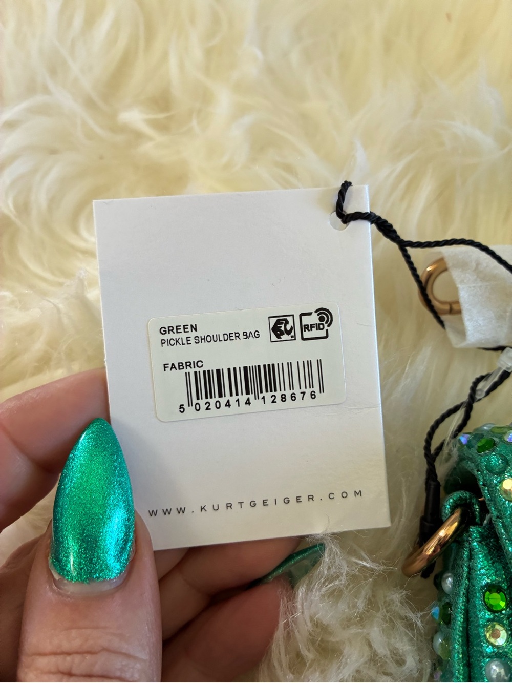 Kurt Geiger 🦅 NWT! Pickle Crystal-Embellished Multi Way Bag - Picture 16 of 16